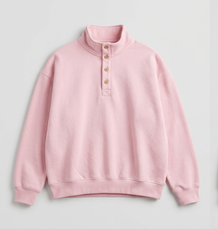 Quarter Button Sweatshirt