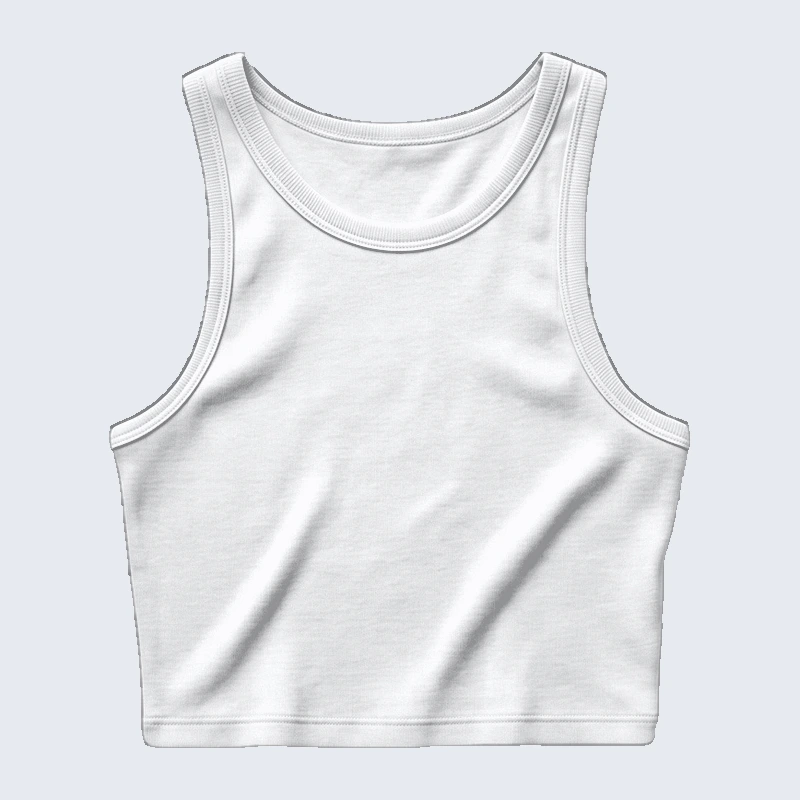 Cropped High Scoop Tank front view