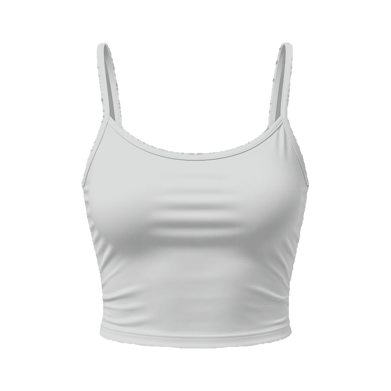 Cropped Length Strappy Tank front view