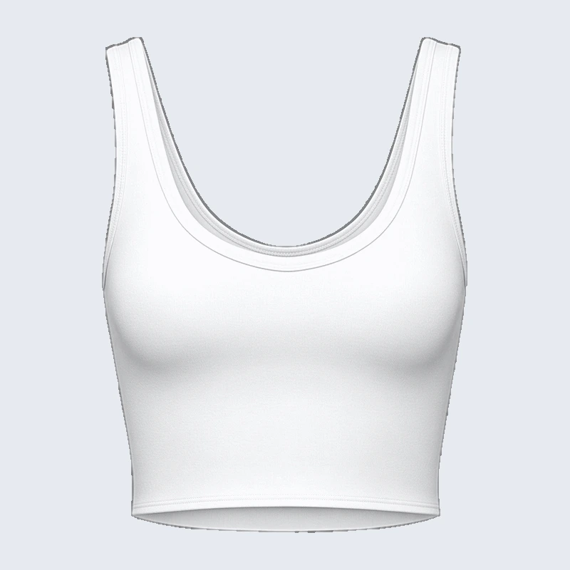 Cropped Low Scoop Tank front view
