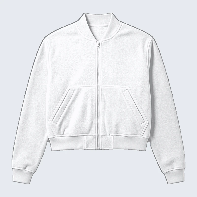 Cropped Zip-up Jacket front view