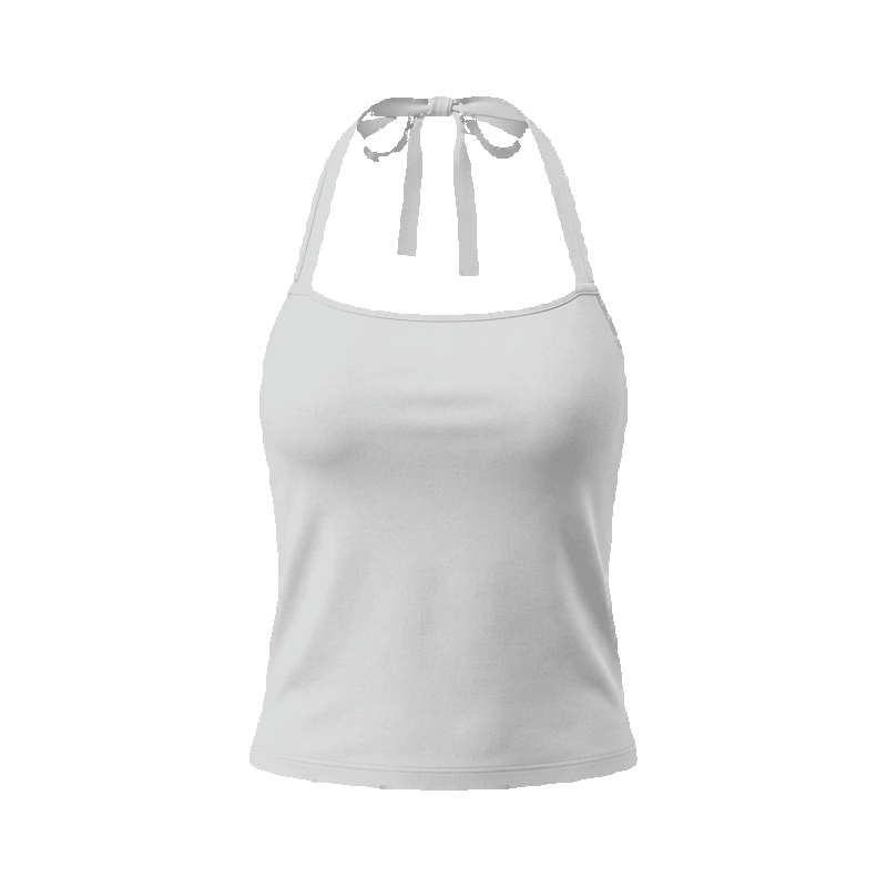 Halter Backless Tie Tank front view