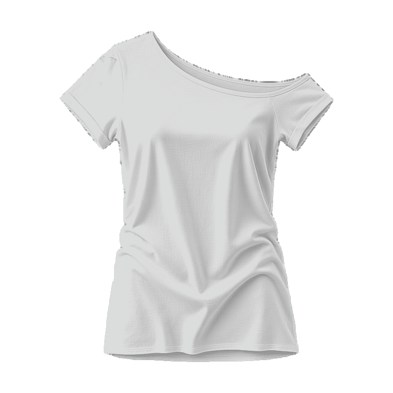 Off Shoulder Extended Tee front view