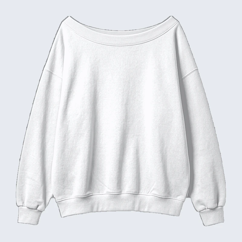Off-Shoulder Sweatshirt front view