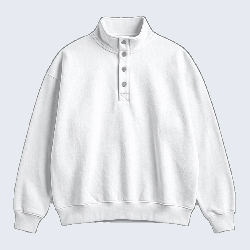 Quarter Button Sweatshirt front view