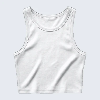 Cropped High Scoop Tank