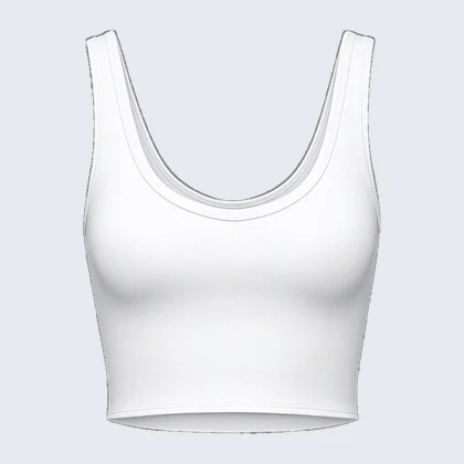 Cropped Low Scoop Tank