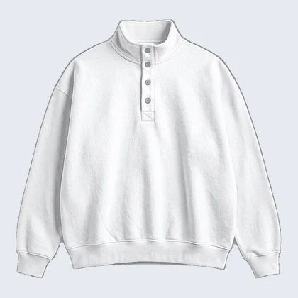 Quarter Button Sweatshirt